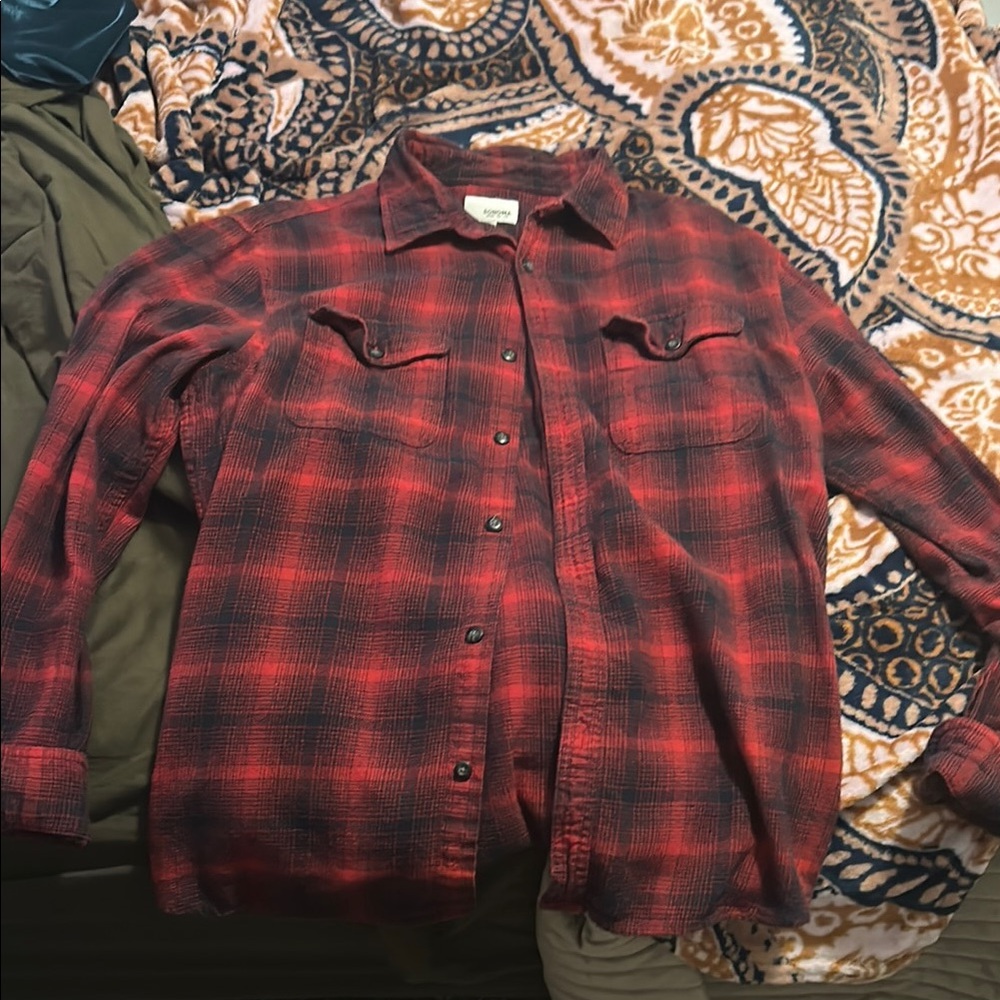 Sonoma Red and Black Plaid Women's Top